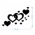 Mirror Heart Shape Wall Sticker Fashion Removable Home Living Room Bedroom 3D Decoration Silver