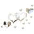 Mirror Heart Shape Wall Sticker Fashion Removable Home Living Room Bedroom 3D Decoration Silver