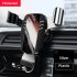 Mirror Metal Car Phone Holder Fixed Air Outlet Clip Charging Gravity Portable Universal for iPhone Huawei Accessories Alloy black