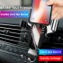 Mirror Metal Car Phone Holder Fixed Air Outlet Clip Charging Gravity Portable Universal for iPhone Huawei Accessories ABS black