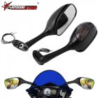 Mirrors Integrated Turn Signal Mirror for GSXR600 750 1000 Motorcycle rearview mirror with lights