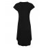 Missky Women s V neck Short Sleeve Casual Dress with Irregular Hem Black S