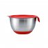 Mixing Bowls Anti slip Silicone Bottom Stainless Steel Egg Bowl With Scales Handle Salad Bowl With Lid Baking Basin single handle bowl 22CM