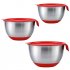 Mixing Bowls Anti slip Silicone Bottom Stainless Steel Egg Bowl With Scales Handle Salad Bowl With Lid Baking Basin single handle bowl 22CM