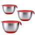 Mixing Bowls Anti slip Silicone Bottom Stainless Steel Egg Bowl With Scales Handle Salad Bowl With Lid Baking Basin single handle bowl 22CM
