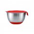 Mixing Bowls Anti slip Silicone Bottom Stainless Steel Egg Bowl With Scales Handle Salad Bowl With Lid Baking Basin single handle bowl 20CM