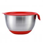 Mixing Bowls Anti-slip Silicone Bottom Stainless Steel Egg Bowl With Scales Handle Salad Bowl With Lid Baking Basin single handle bowl 24CM
