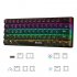 Mk 606 61 Key Mechanical  Keyboard Wired Led Backlit Axis Gaming Mechanical Keyboard For Desktop black