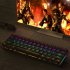 Mk 606 61 Key Mechanical  Keyboard Wired Led Backlit Axis Gaming Mechanical Keyboard For Desktop black
