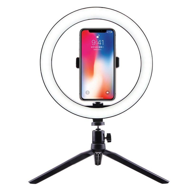 Selfie Ring Light LED Circle Light USB LED Desktop Lamp with Stand Dimmable LED Fill Light for Live Stream Photograph 