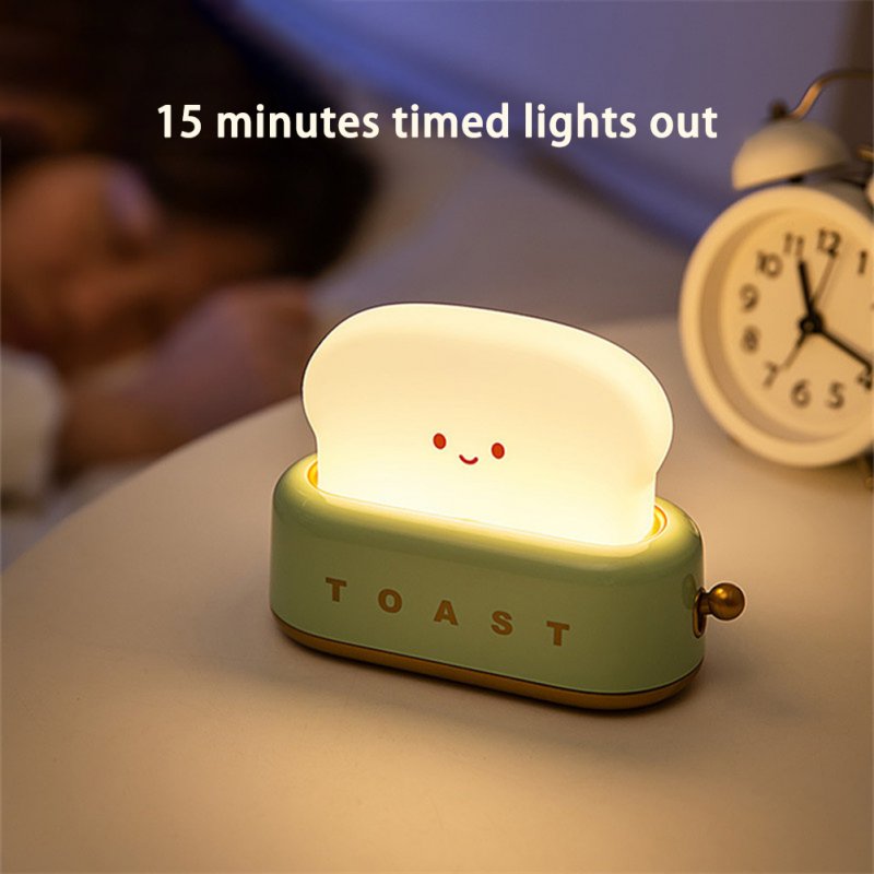 4W Led Bread Maker Night Light Dimming USB Rechargeable Bedside Table Lamp with Charging Indicator Yellow 