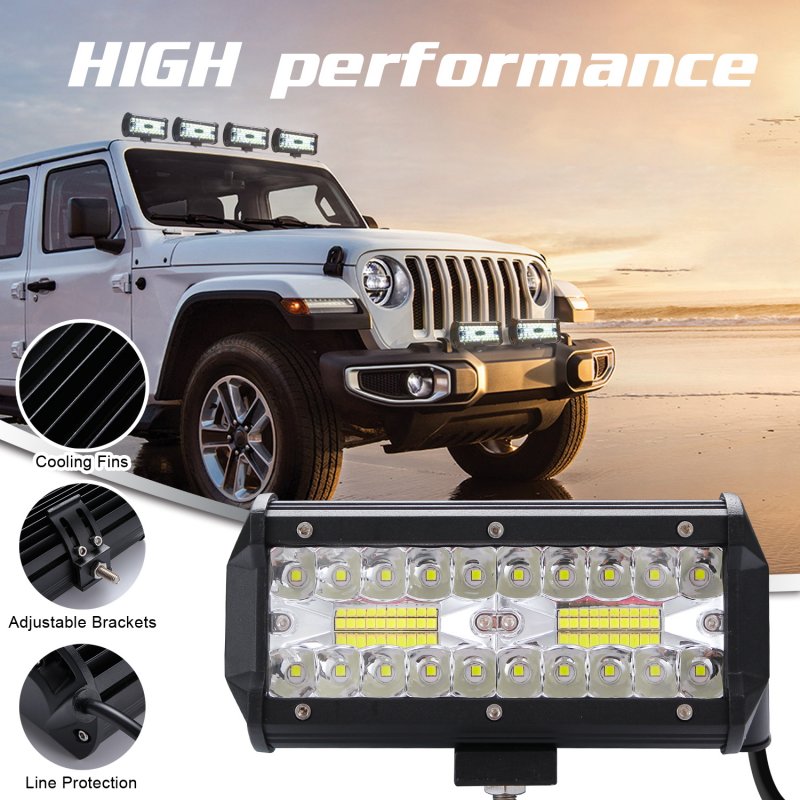 High Bright 400W LED 3 Rows 7inch 40000LM Work Light Bar Driving Lamp