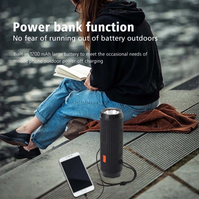 TG312 Portable Wireless Speaker Rich Bass Loud Speaker FM Radio TF Card USB Player Powerful Sound Subwoofer Bicycle Speaker For Home Kitchen Outdoor 
