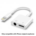 Mobile  Audio  Adapter 3.5mm Jack Headset Charging Connector Adapter Cable For Iphone 3.5 Earphone round hole + charging 2 in 1