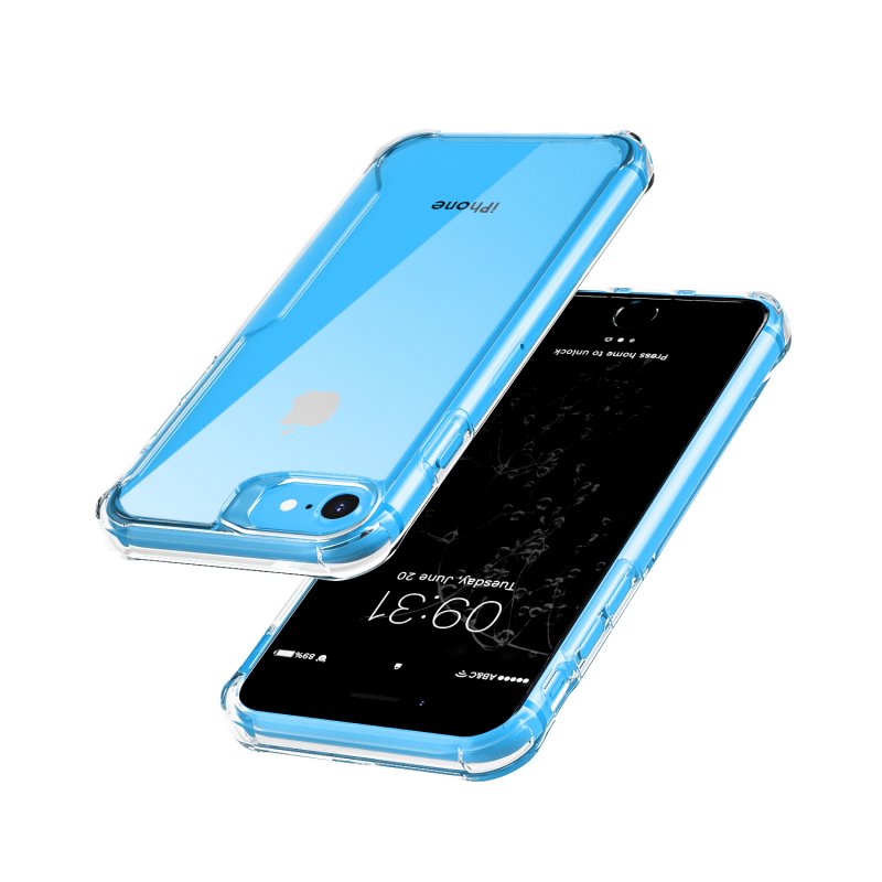 Mobile Case for IPhone SE Soft TPU PC Salicone Anti-drop OPP Bags  Transparent