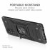 Mobile Case with Bracket TPU PC for Samsung A71 5G Anti drop All inclusive PVC Bag black