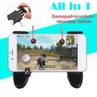 Mobile Gaming Gamepad Joystick Controller Trigger Fire Button for PUBG FORTNITE Black