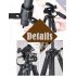 Mobile Phone Bracket Pro Aluminium Q111 Tripod for DSLR Camera Video Fill in Light Bracket Orange