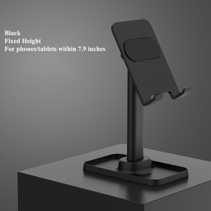 Mobile  Phone  Bracket Retractable Folding Phone Stand Portable Lazy Desktop Holder Q1 Black