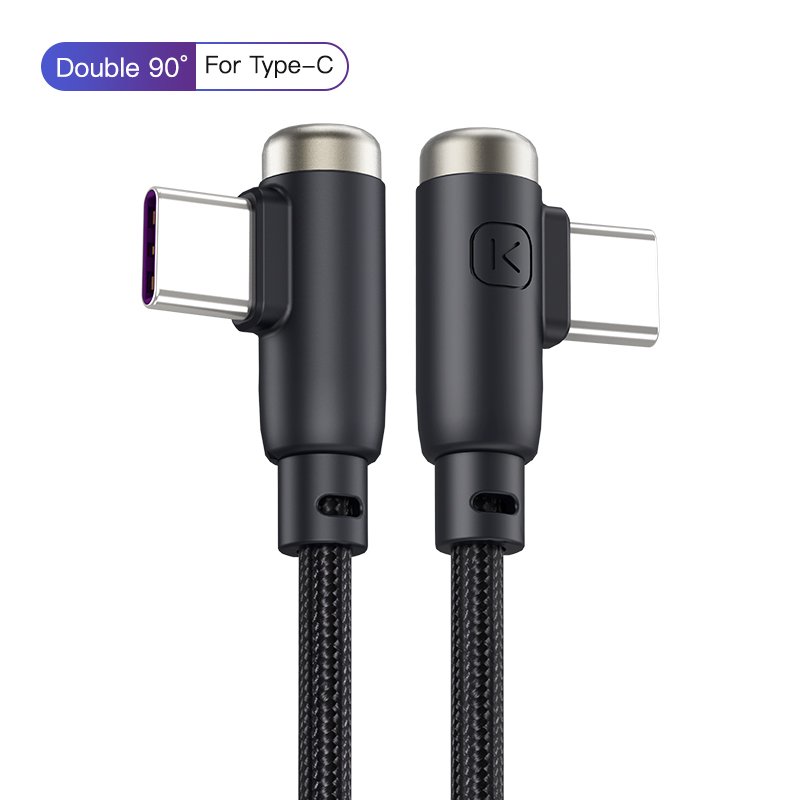 Mobile  Phone  Cables Usb C Tpye C Bent Cable Pd 60w Quick Charge3.0 Charging Cable 480 Mbps Data Transmission Cables C turn C turn