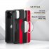Mobile  Phone  Case Color blocking Strip Metal Brushed Anti fall Protective Cover For Iphone13pro Max Red black red iPhone13Pro Max
