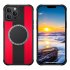 Mobile  Phone  Case Color blocking Strip Brushed Anti fall Protective Cover For Iphone13pro Black red black iPhone13Pro