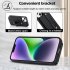 Mobile Phone Case For Iphone14 S23 A54 Leather Case With Wristband Kickstand Card Holder Strap black 14 pro