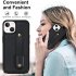 Mobile Phone Case For Iphone14 S23 A54 Leather Case With Wristband Kickstand Card Holder Strap black 14 pro