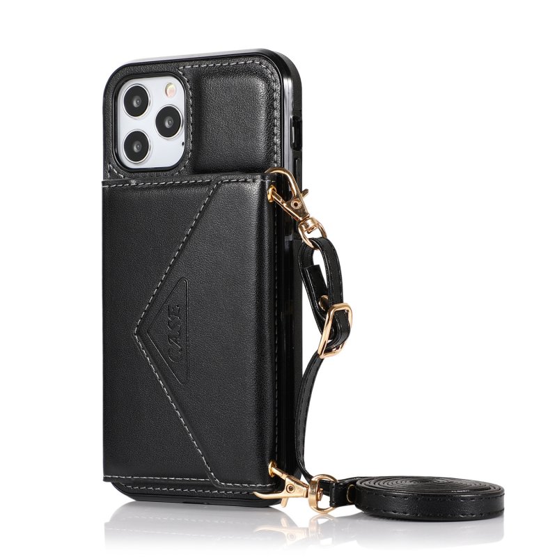 Mobile Phone Case Protective Case Cover For Iphone12/12 Pro Messenger Bag black