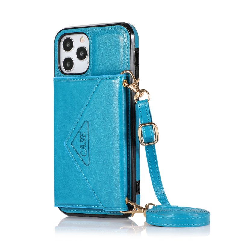 Mobile Phone Case Protective Case Cover For Iphone12/12 Pro Messenger Bag blue