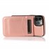 Mobile Phone Case Solid Color Plug in Card Protective Case Cover For Iphone12 Rose gold iphone12 mini 5 4
