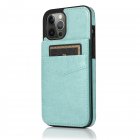 Mobile Phone Case Solid Color Plug in Card Protective Case Cover For Iphone12 Mint Green iphone12 pro 6 1