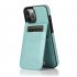 Mobile Phone Case Solid Color Plug in Card Protective Case Cover For Iphone12 Mint Green iphone12 pro 6 1