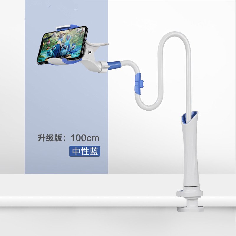 Mobile  Phone  Holder 360-degree Rotating Live Broadcast Bracket Bedside Desktop Lazy Phone Holder Blue