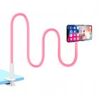 Mobile Phone Holder Bed Gooseneck Mount Clip-on Flexible Bracket Compatible For Ipad Tablet Computer [100cm] pink