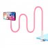 Mobile Phone Holder Bed Gooseneck Mount Clip on Flexible Bracket Compatible For Ipad Tablet Computer  100cm  pink