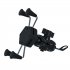 Mobile  Phone  Holder For Battery Electric Motorcycle Bicycle Riding Takeaway Shockproof Fixed Navigation Mount black