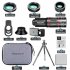 Mobile Phone Lens 28x Telephoto 0 6x Wide Angle 20x Macro 198 Degree Fisheye 4 in 1 Lens Kit