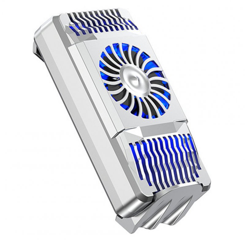 Mobile Phone Radiator Cooling Fan Handle Bracket Game Radiator Silver