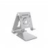 Mobile Phone Stand Foldable Portable Aluminum Alloy Desktop Phone Holder Cradle Dock Stable Tablet Bracket Bright moon silver