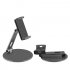 Mobile Phone Tablet Stand Desktop Aluminum Alloy Holder Adjustable Collapsible Phone Holder for 4 14 Inches Silver