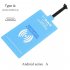 Mobile Phone Wireless Charging Receiver Patch Type Charger Compatible For Iphone Android Type c blue Compatible for TYPEC