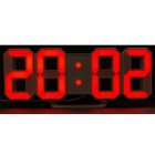 Modern Digital LED Wall Clock Table Desk Night Electric Clock Alarm Watch Multi Functional LED Clock 24 or 12 Hour Display Red