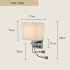 Modern Indoor LED Bedside Bedroom Wall Light with 2Heads Reading Lights Without Light Source 1039 2 with USB