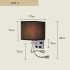 Modern Indoor LED Bedside Bedroom Wall Light with 2Heads Reading Lights Without Light Source 1039 2 with USB