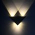 Modern LED Triangle Aluminum Wall Lamp Bedroom Corridor Staircase Indoor Spot Lights Decoration Warm white light 85 265V 3W