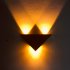 Modern LED Triangle Aluminum Wall Lamp Bedroom Corridor Staircase Indoor Spot Lights Decoration Warm white light 85 265V 3W
