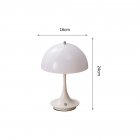 Modern Mushroom Table Lamp 3 Lighting Mode Rechargeable Retro Vintage Desk Light