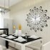 Modern Mute Wall Clock  Decorative Crystal 3D Large Silent Clocks  Diameter 54cm 21   Perfect for Housewarming Gift Black