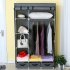 Modern Non woven Cloth Wardrobe Baby Storage Cabinet with Drawer Bedroom Furniture gray